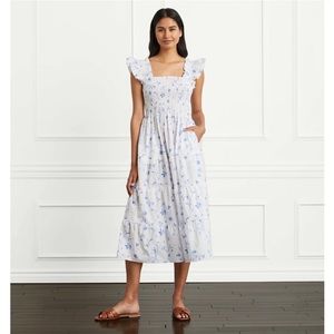 Hill House Ellie Nap Dress in Blue Botanical - XS